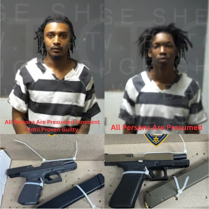 WBRSO Deputies Recover Two Stolen Firearms During Separate Traffic Stops, Two Arrested