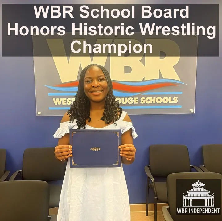 WBR School Board Honors Historic Wrestling Champion