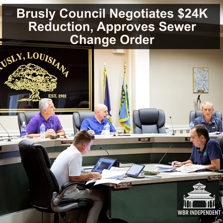 Brusly Council Negotiates $24K Reduction, Approves Sewer Change Order