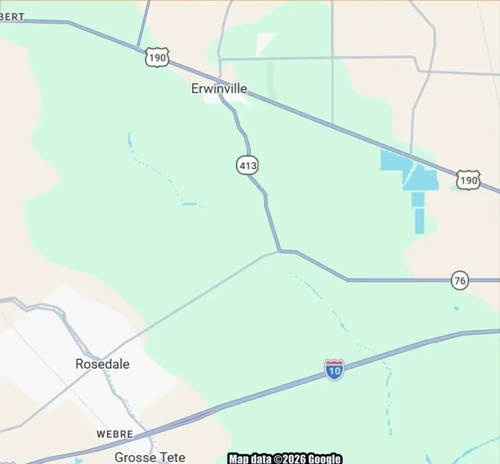 Substance on roads near Erwinville was likely muddy water, Sheriff's Office says
