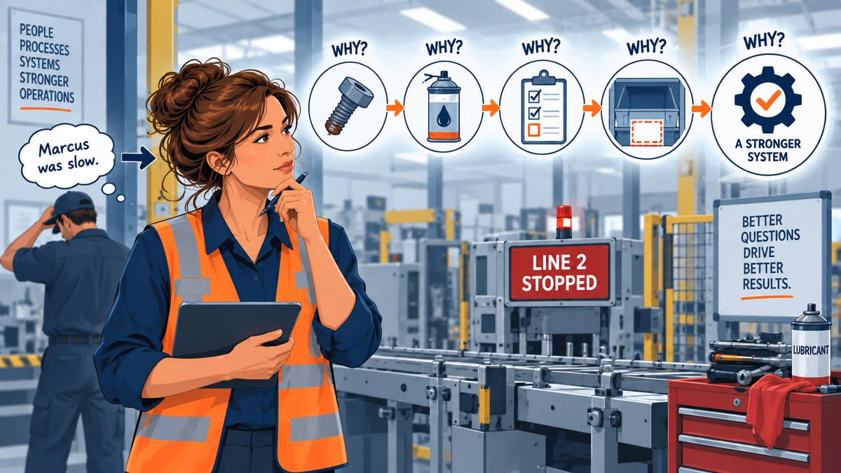 The 5-Whys Incident Framework: Drilling Down on Line Stoppages in 60 Seconds