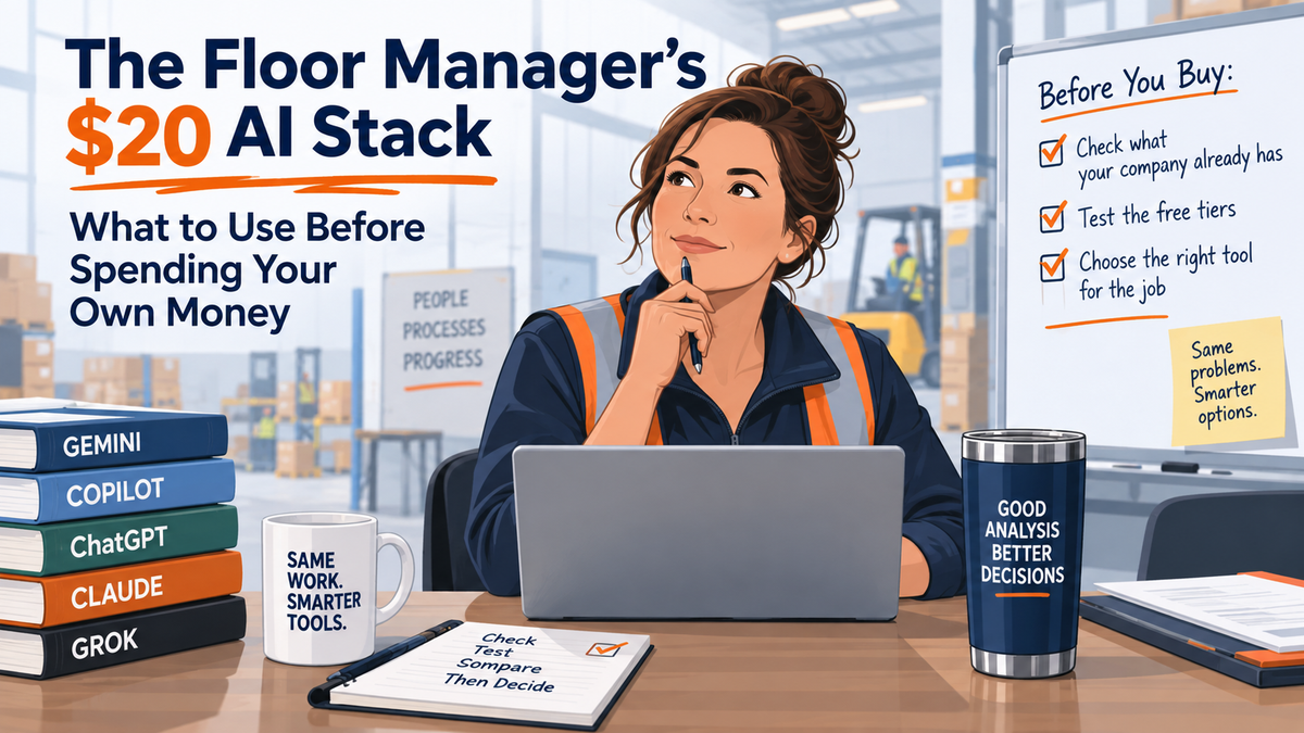 The Floor Manager's $20 AI Stack: What to Use Before Spending Your Own Money