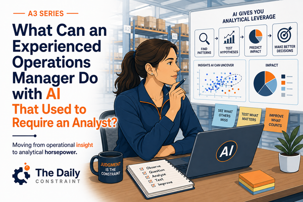 What Can an Experienced Operations Manager Do with AI That Used to Require an Analyst?