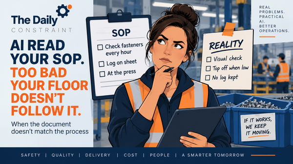 AI Read Your SOP.  Too Bad Your Floor Doesn’t Follow It