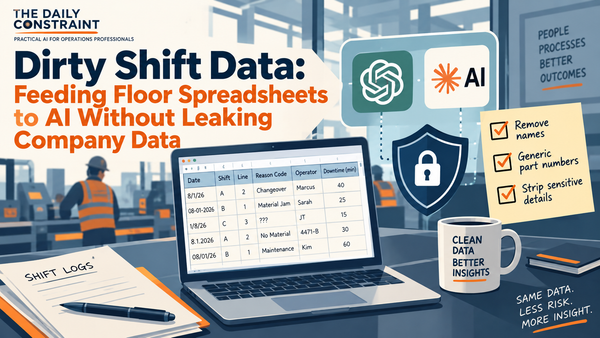 Dirty Shift Data: Feeding Floor Spreadsheets to AI Without Leaking Company Data