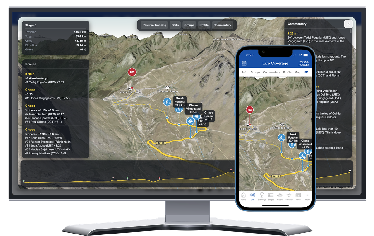 Tour Tracker Live 3D Tracking and Animated 3D Route Previews