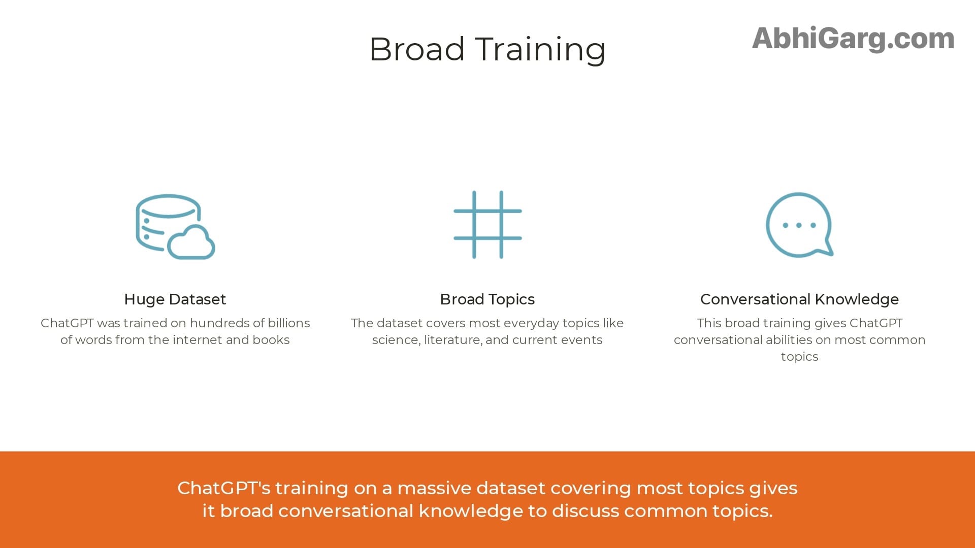 Broad Training of chatgpt