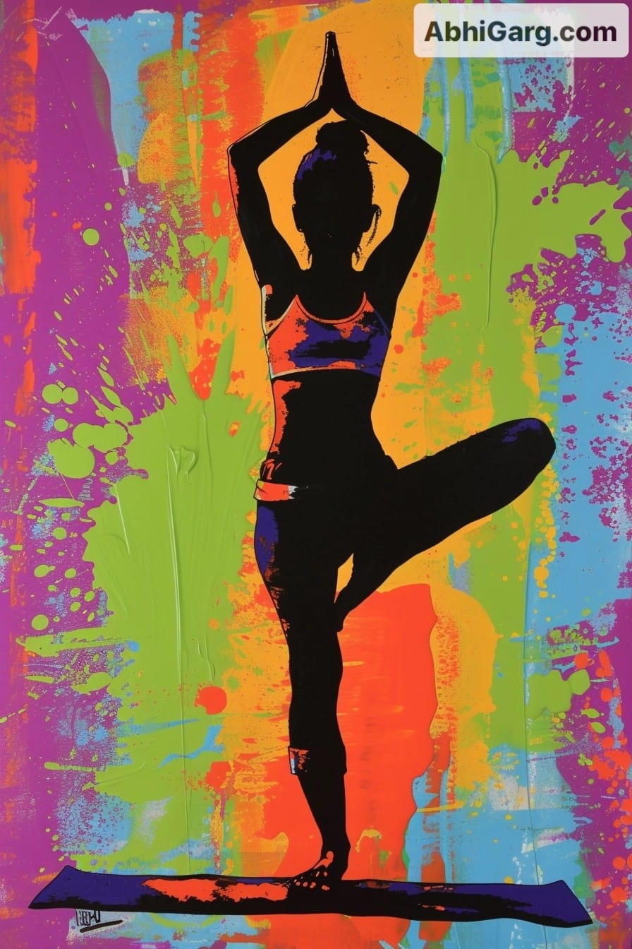 A woman performing Yoga Asana to harness Prana Shakti.