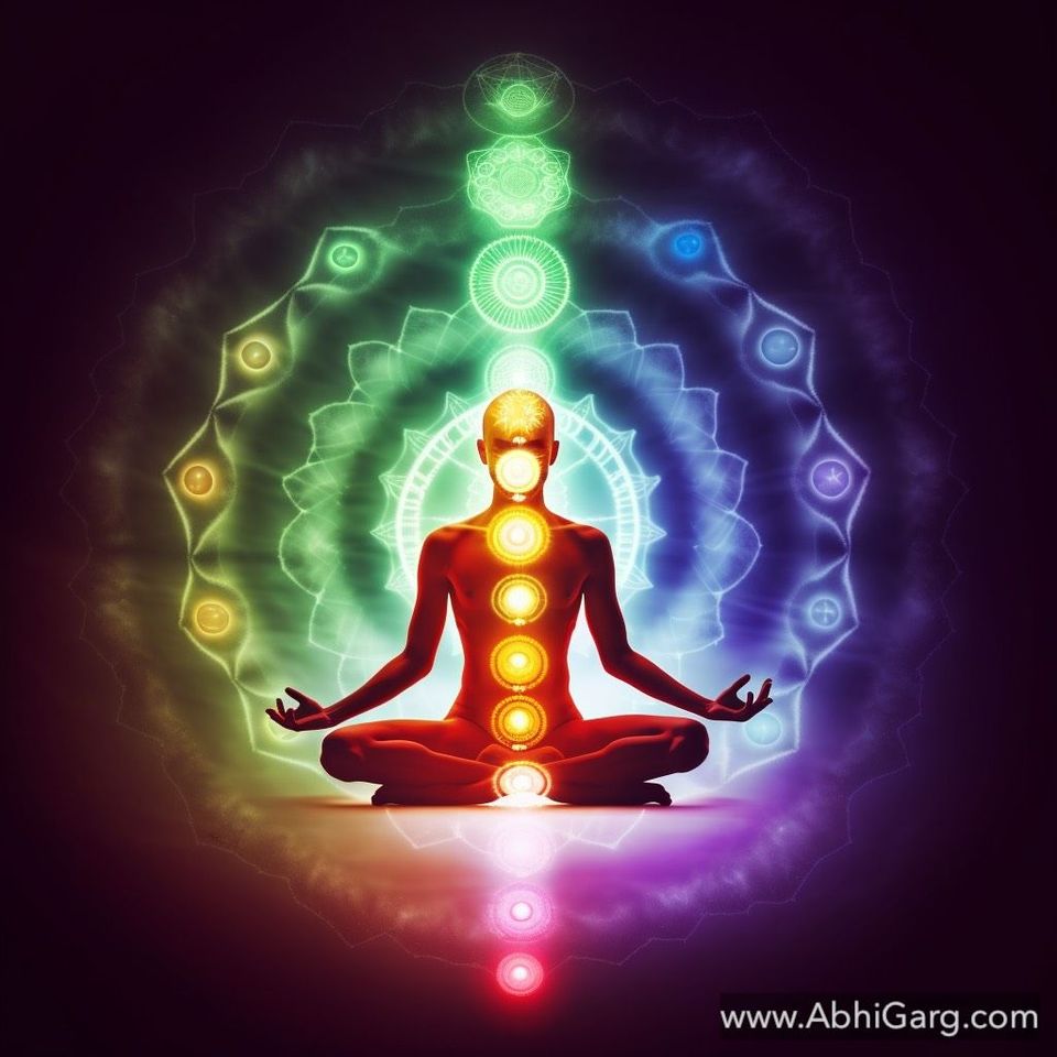 What are the seven Yogic Chakras, energy centers, in the human body?