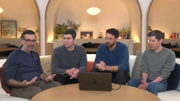 OpenAI announcing its Atlas browser this week. Lead engineer Ben Goodger is on the left, Sam Altman on the right.