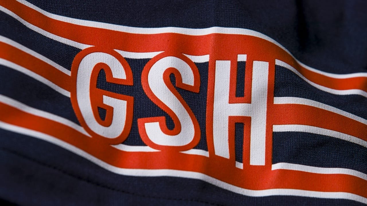 GSH — George Stanley Halas, on every left sleeve since 1984.