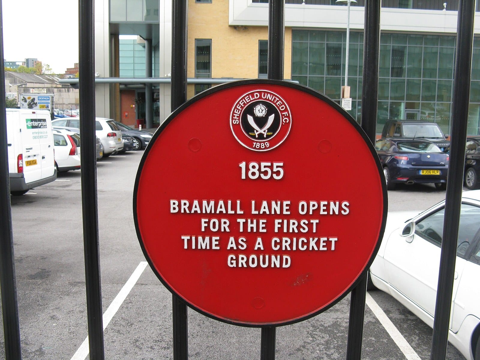The plaque at Bramall Lane: 