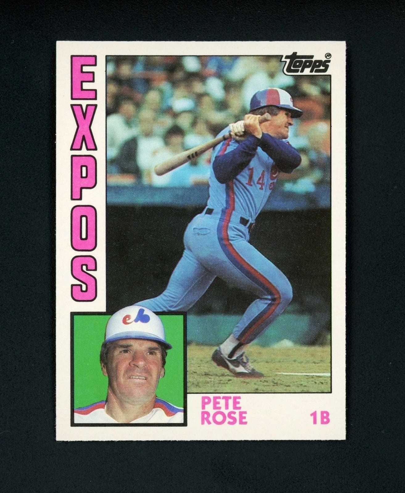 Pete Rose #103T, back as an Expo.