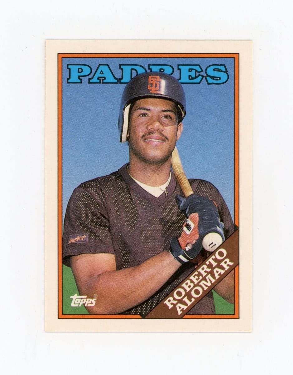 Roberto Alomar #4T — a Hall of Fame rookie card, worth a dollar.