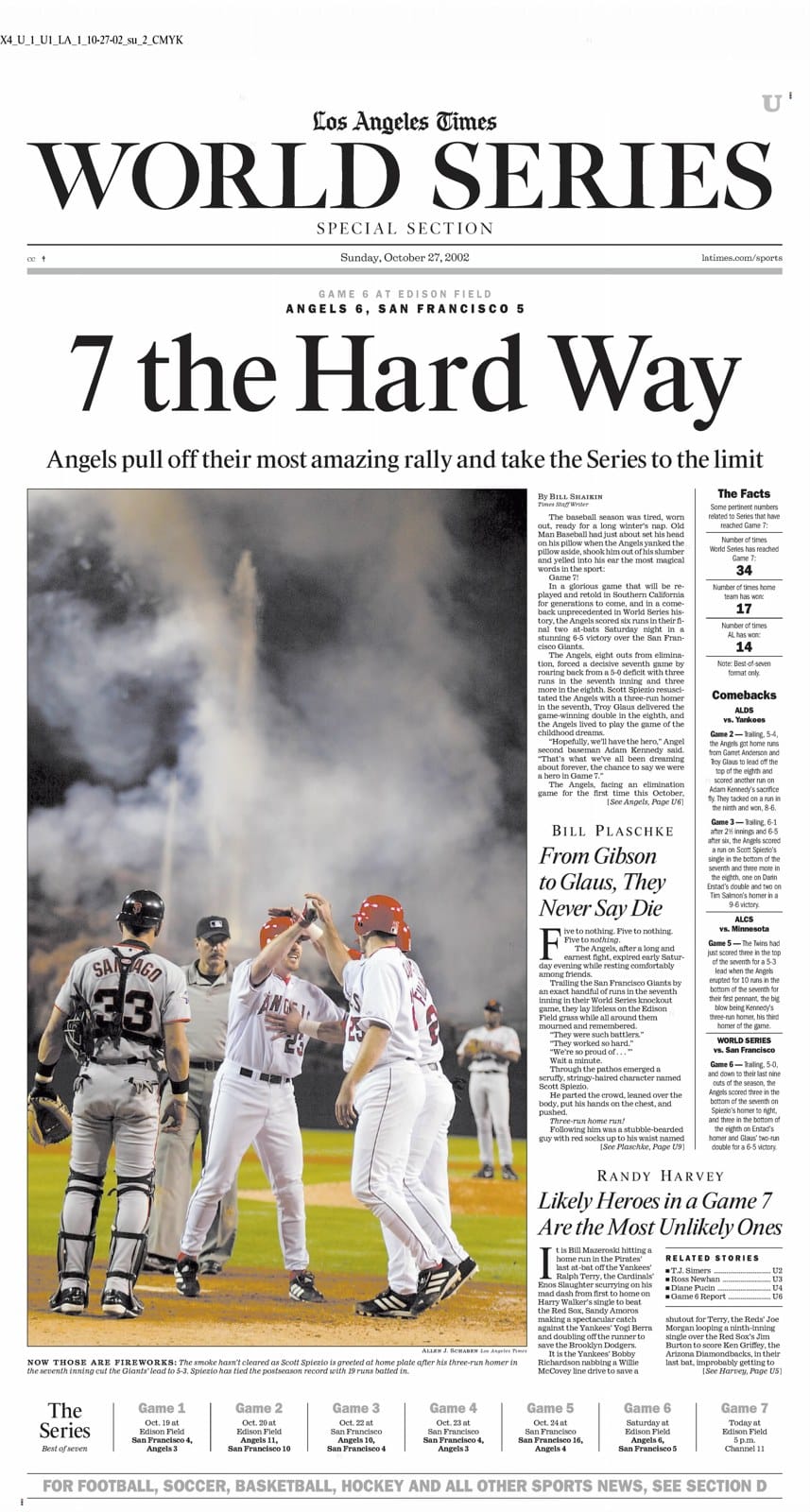 Los Angeles Times World Series special section, Oct 27, 2002: