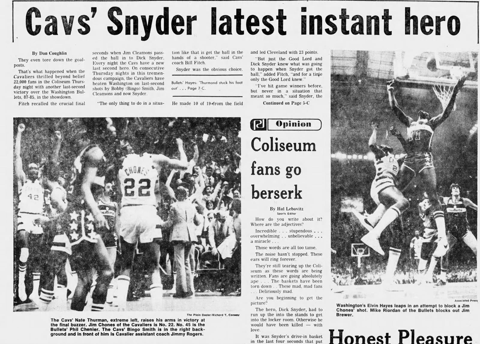 Cleveland Plain Dealer, April 30, 1976: 