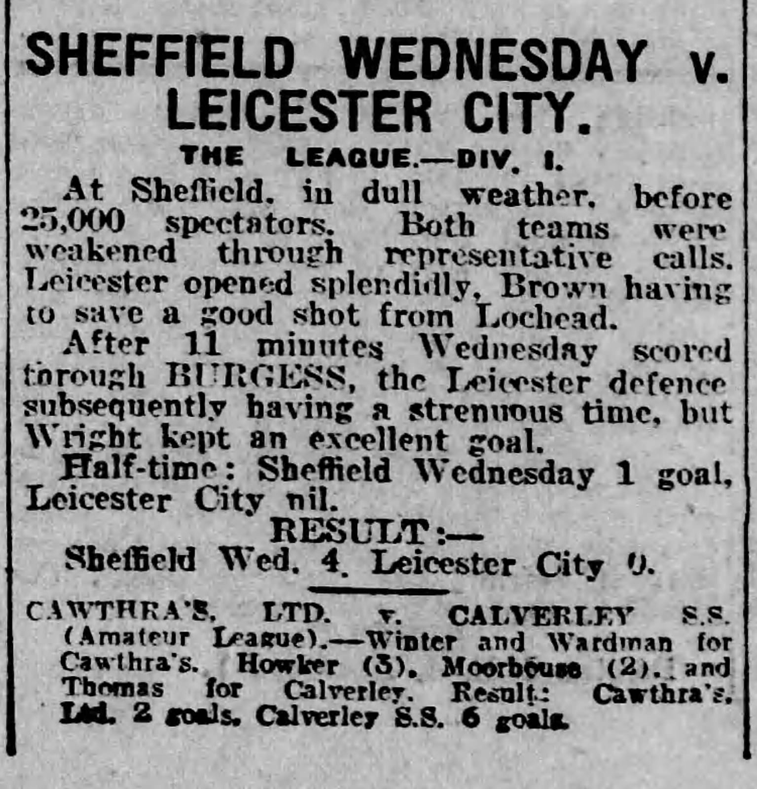 Yorkshire Sports, Nov 2, 1929: 