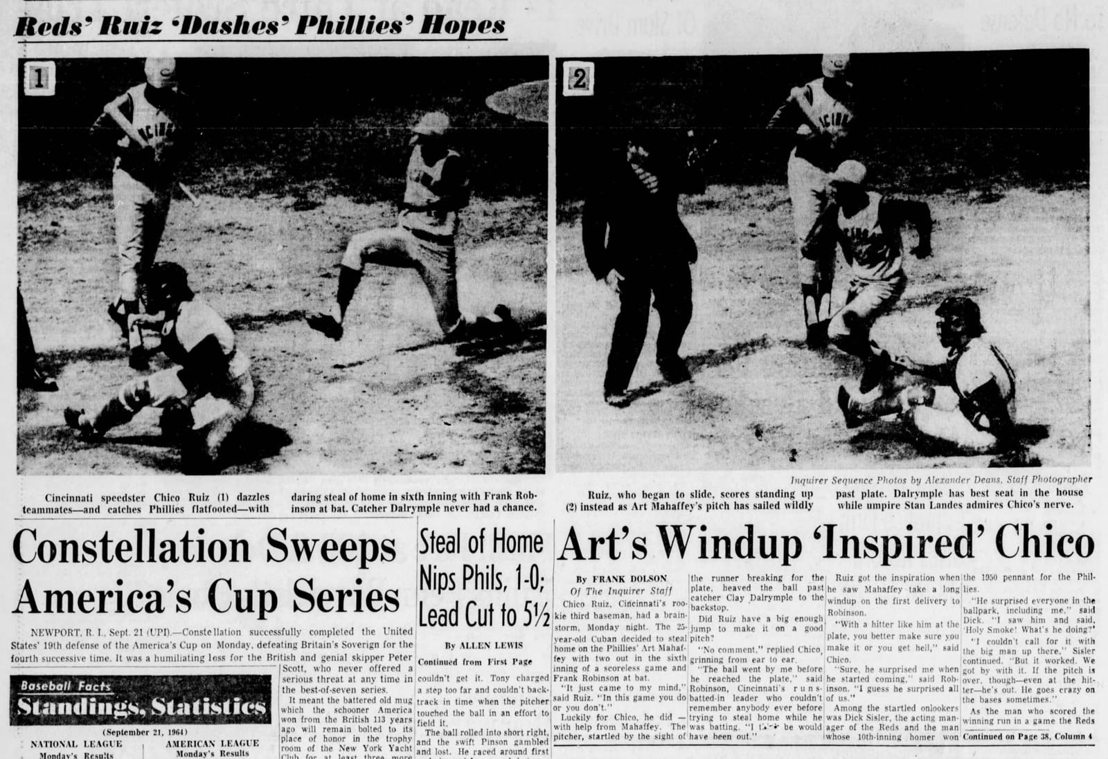 Philadelphia Inquirer, Sept 22, 1964: