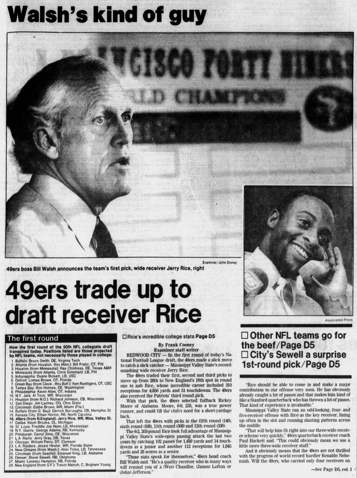 San Francisco Examiner, April 30, 1985: