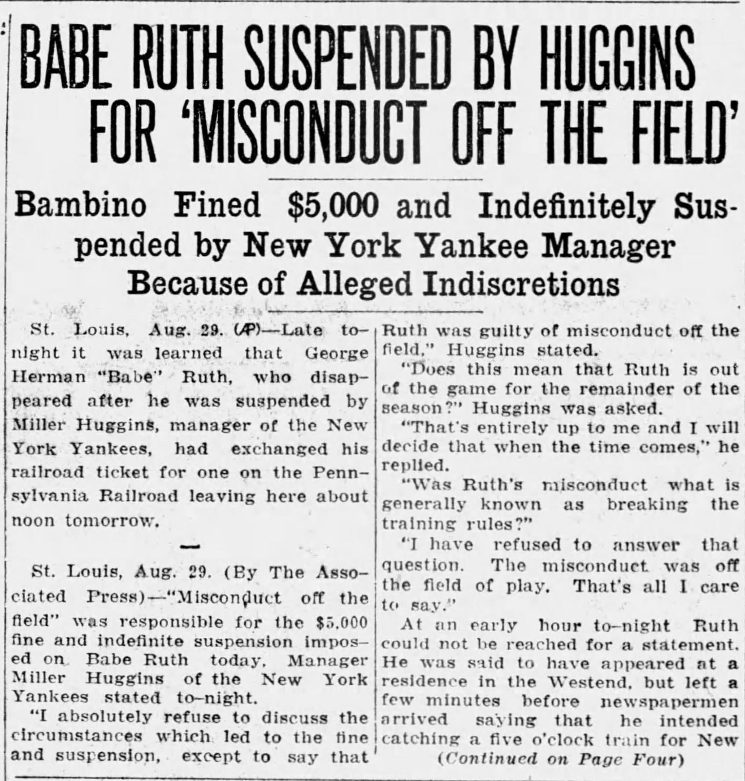 The Morning Call, Aug 30, 1925: