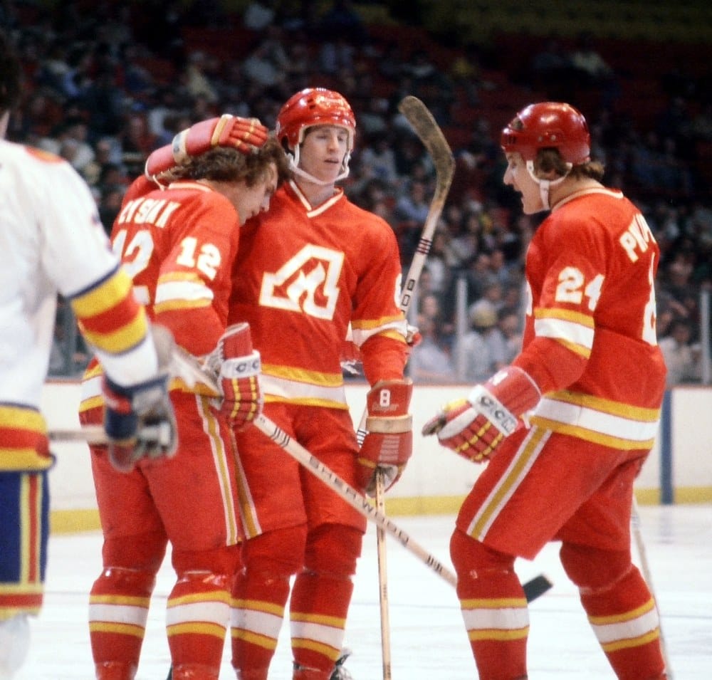 The Atlanta Flames and the flaming A — a hockey team named for the burning of its own city
