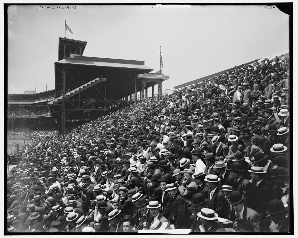 The straw-hat crowds of Forbes Field.
