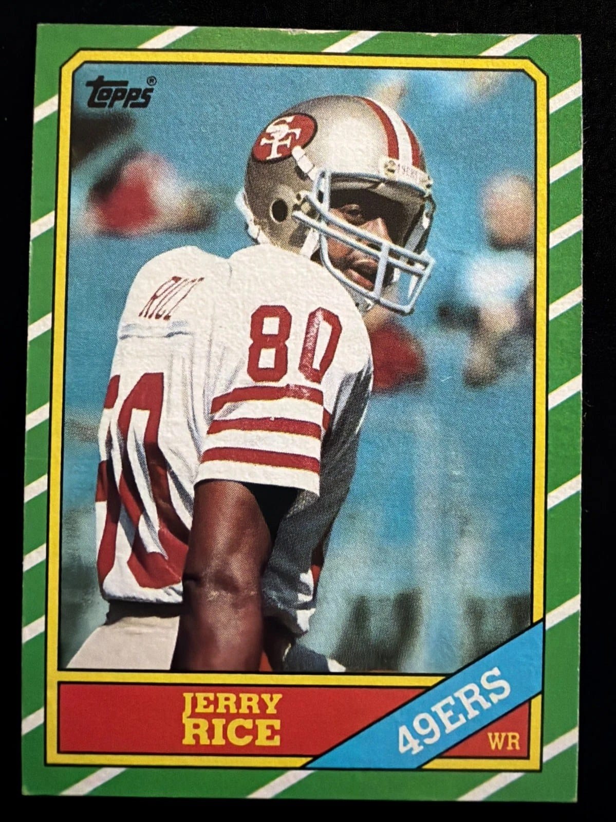 1986 Topps #161 — the chip-prone green borders that make gems nearly impossible.