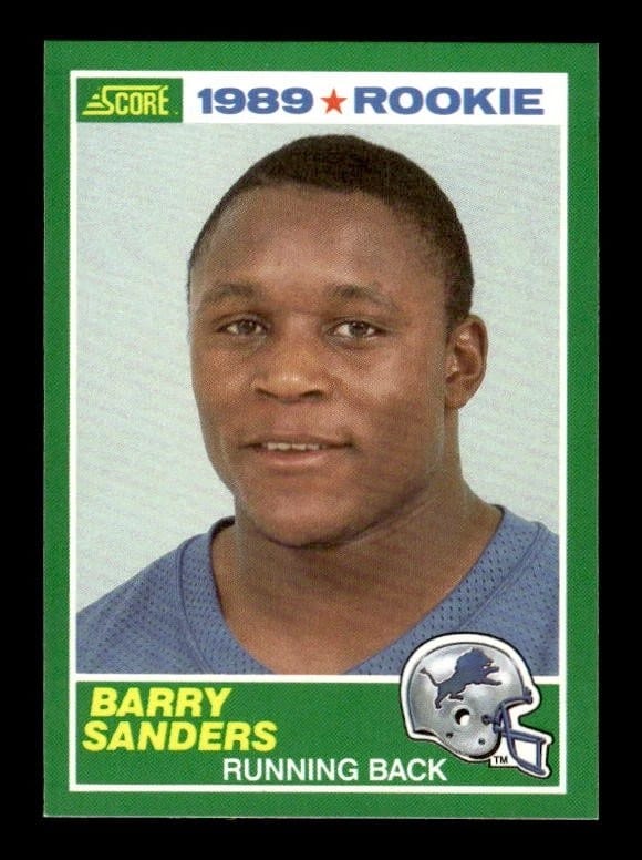 1989 Score #257 — the defining Sanders rookie, from Score's first football set.