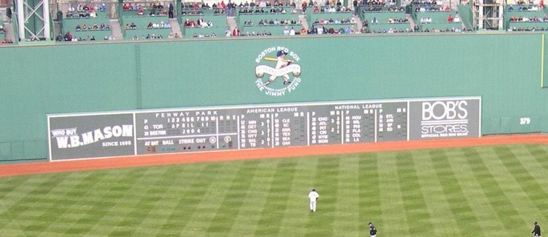 The wall Bucky Dent cleared. Photo: CC BY-SA 3.0