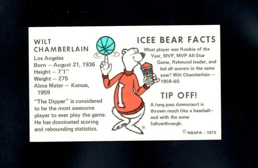 The Icee Bear himself, delivering 'Icee Bear Facts.'