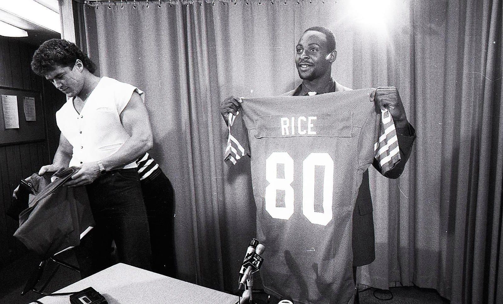 Rice with the jersey, spring 1985
