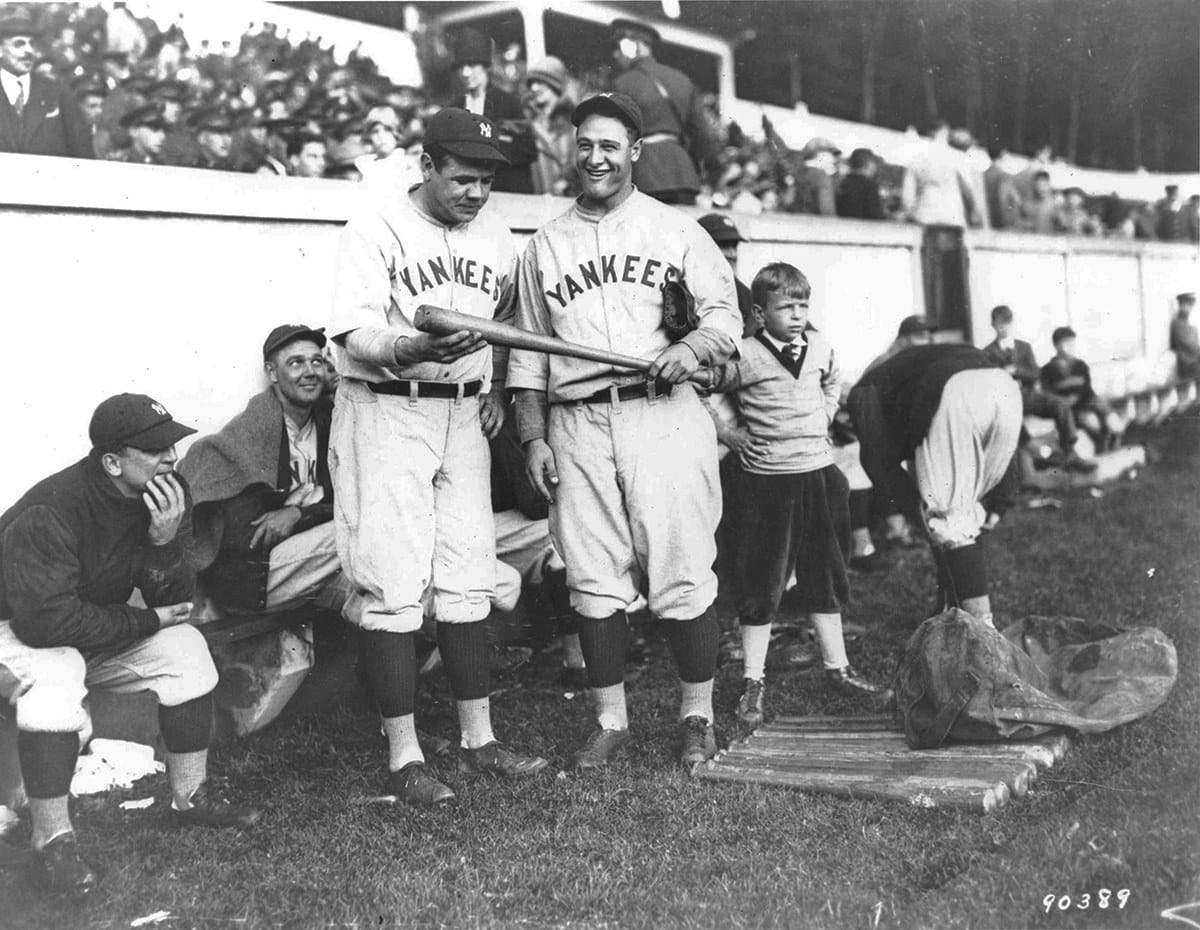 Ruth and Gehrig at West Point, 1927 — the redemption fully complete. Photo: USMA (public domain)
