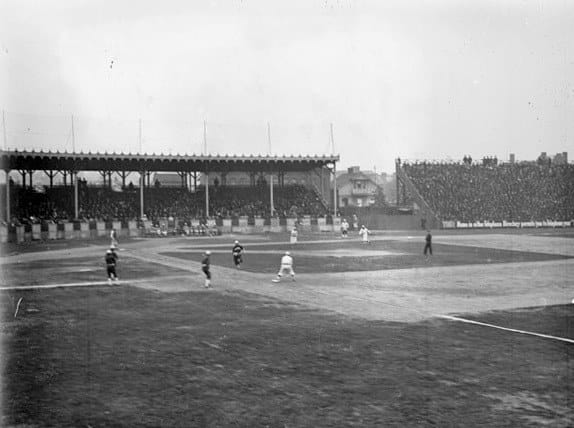Sportsman's Park in St. Louis, where the suspension came down. Photo: Chicago Daily News (public domain)