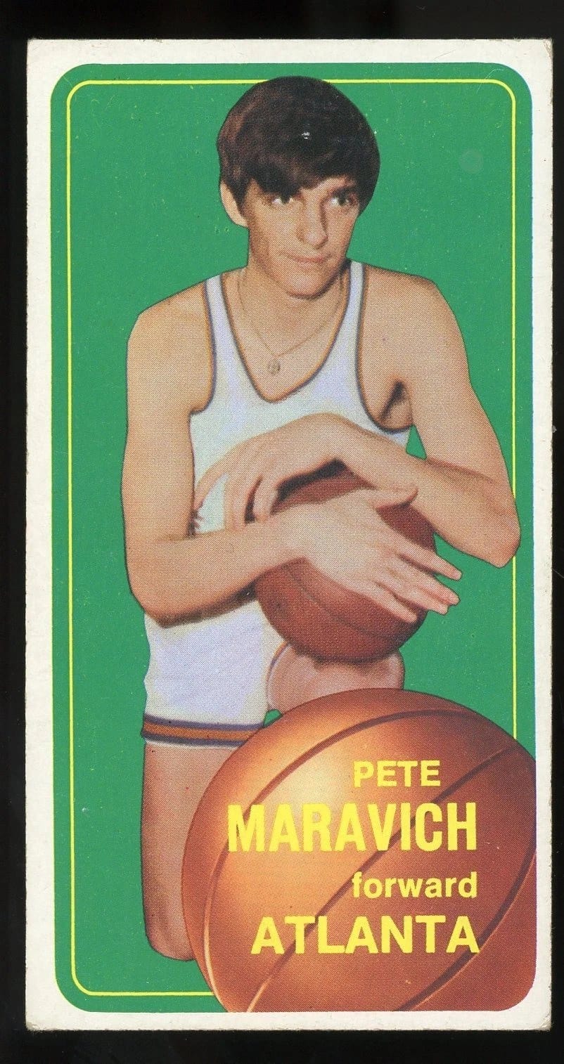 The last tallboy icon: Pete Maravich's 1970-71 rookie, #123