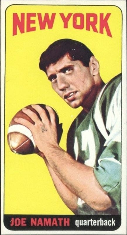 The one that pays for the house: 1965 Topps #122, Joe Namath
