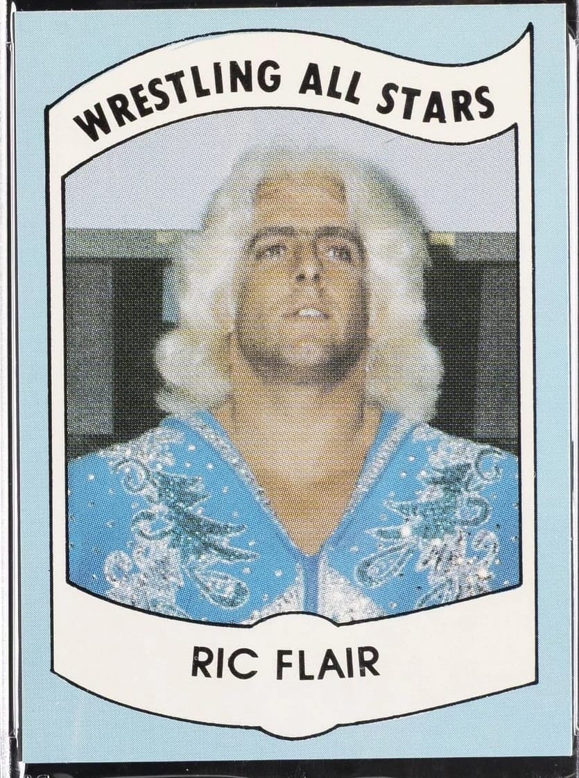 1982 Wrestling All-Stars Series A No. 27, Ric Flair, PSA 8. His first card.