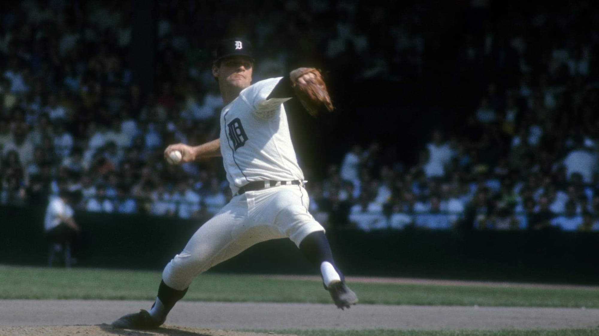 Denny McLain at Tiger Stadium. In 1968 he went 31-6 with a 1.96 ERA and won the Cy Young and the MVP unanimously, at 24.