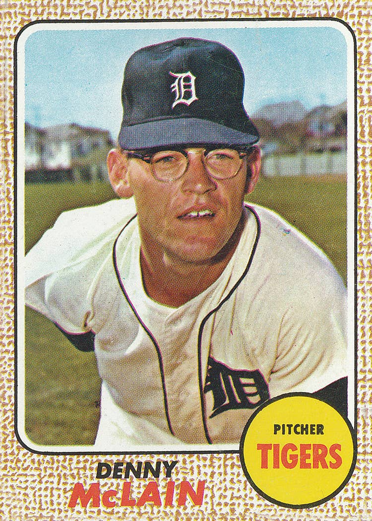 McLain's 1968 Topps card — the card from the season itself.