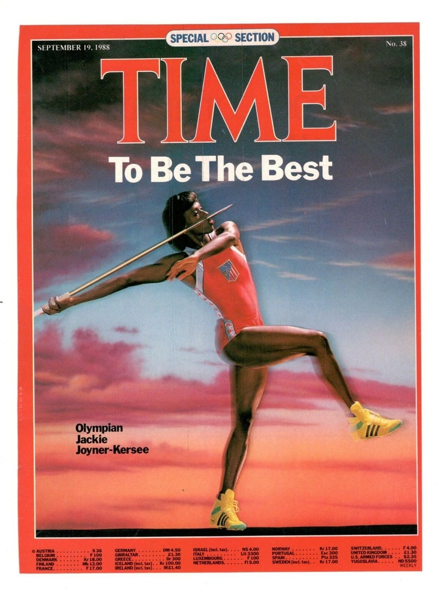 TIME’s Olympic special section, Sept. 19, 1988 — Joyner-Kersee on the cover before the Games had produced a single result.