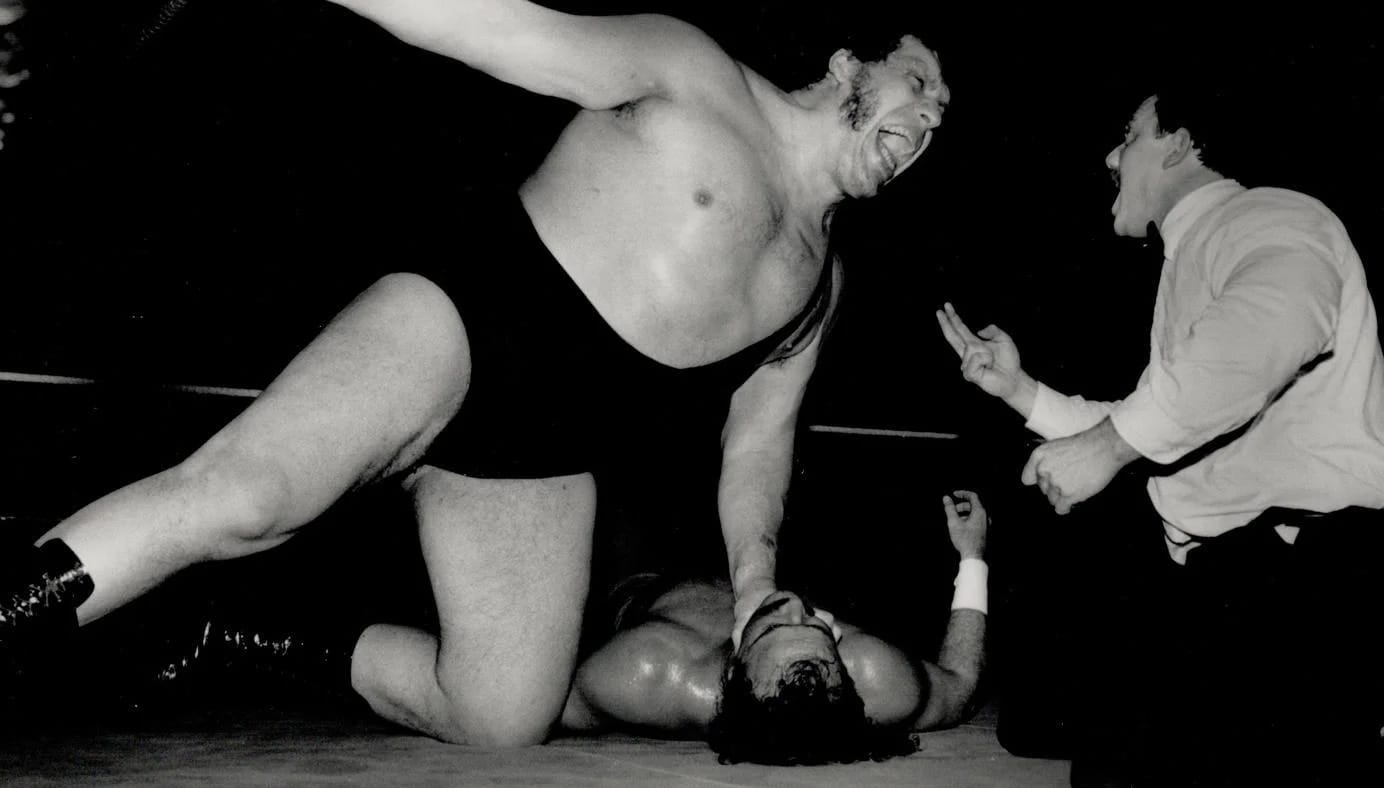 Andre the Giant at work.