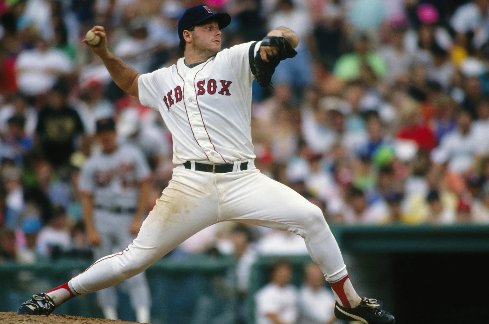 Roger Clemens with the Red Sox.