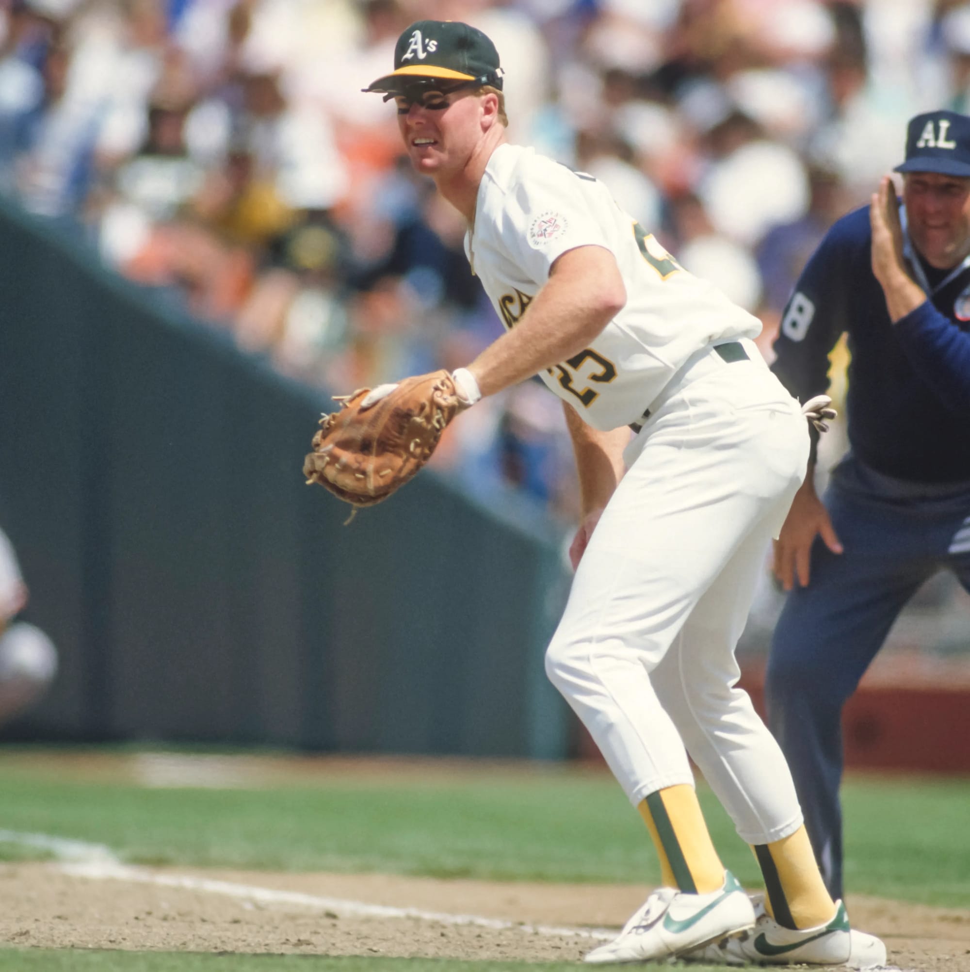 Mark McGwire with the Oakland A's.