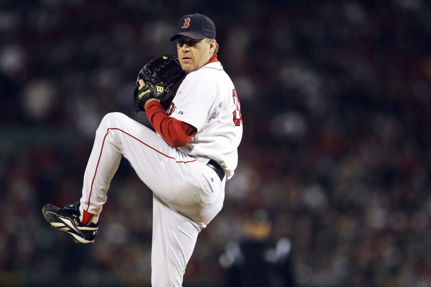 Curt Schilling with the Red Sox.