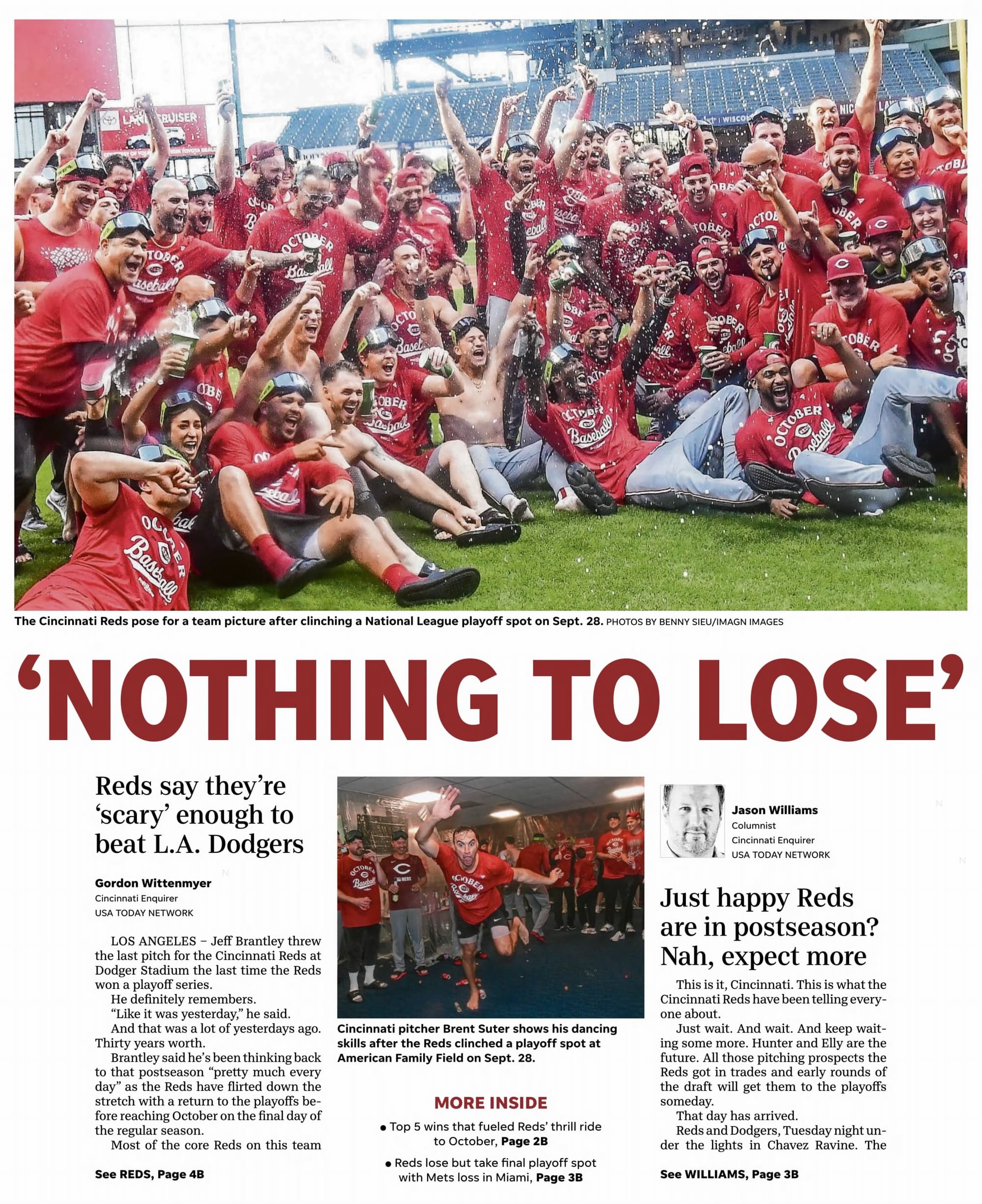 The Cincinnati Enquirer, Sept. 30, 2025: "Nothing to lose."