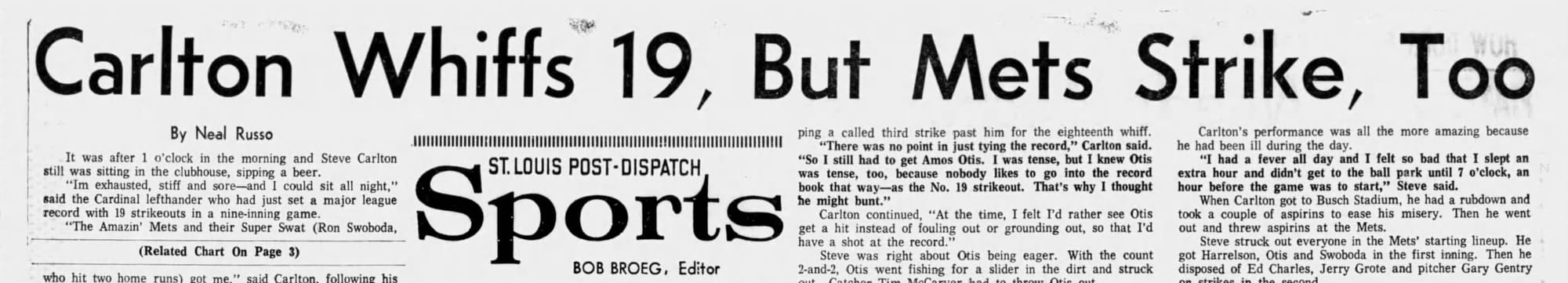 Neal Russo's story in the next morning's Post-Dispatch: