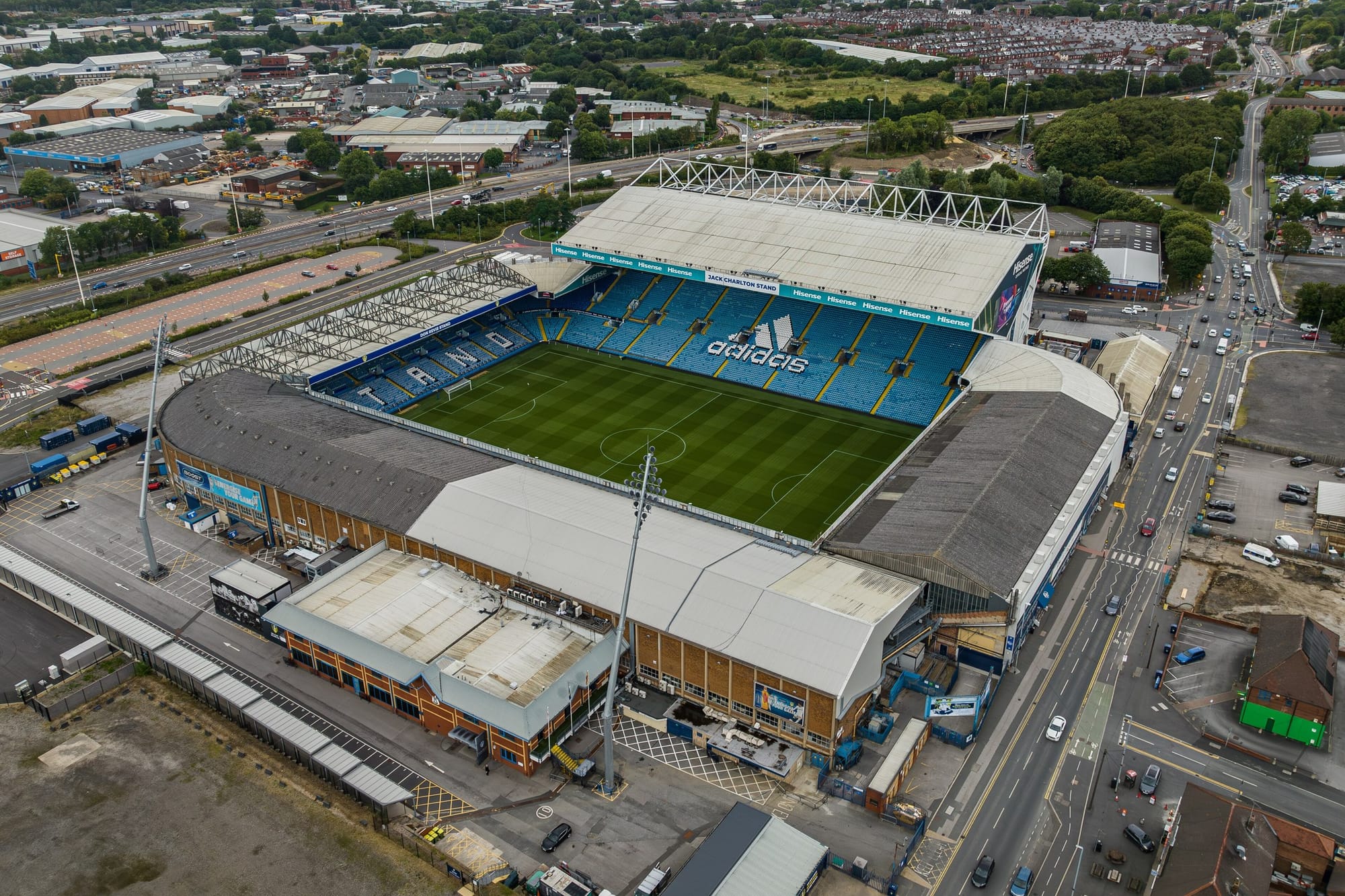 Elland Road, Leeds. (Photo: Arne Müseler, cropped by Blackcat, CC BY-SA 3.0 DE, via Wikimedia Commons)