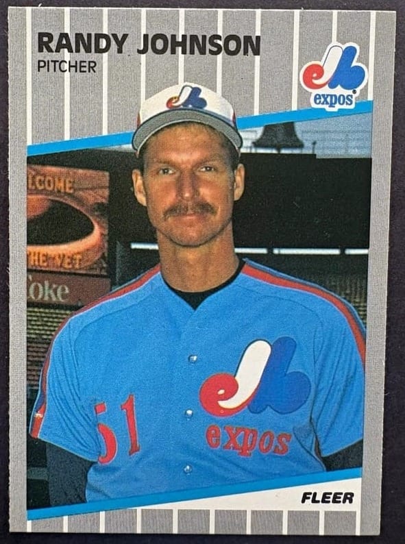 The same card after Fleer painted over it.