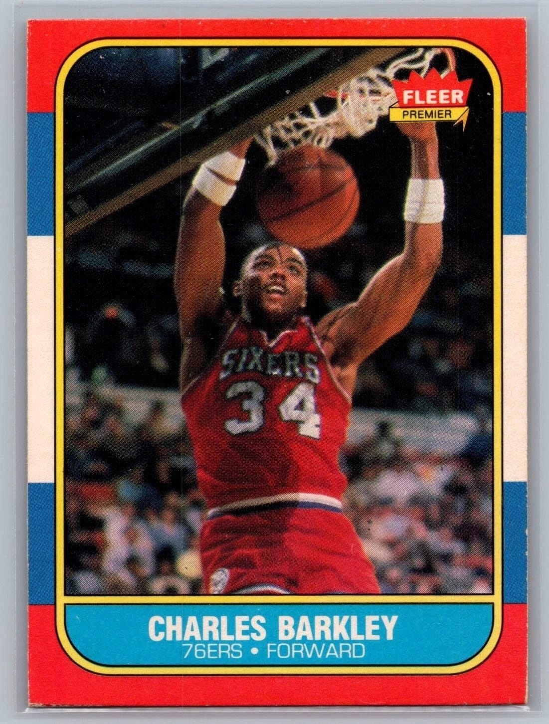 1986-87 Fleer #7, Charles Barkley — 2 seasons in, about to become the most quotable player alive.