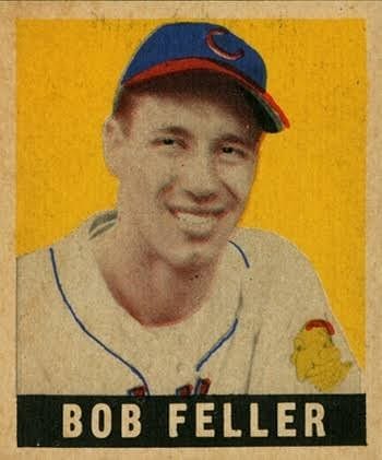 The 1948 Leaf Feller — the postwar star, back from 34 months in the Pacific.