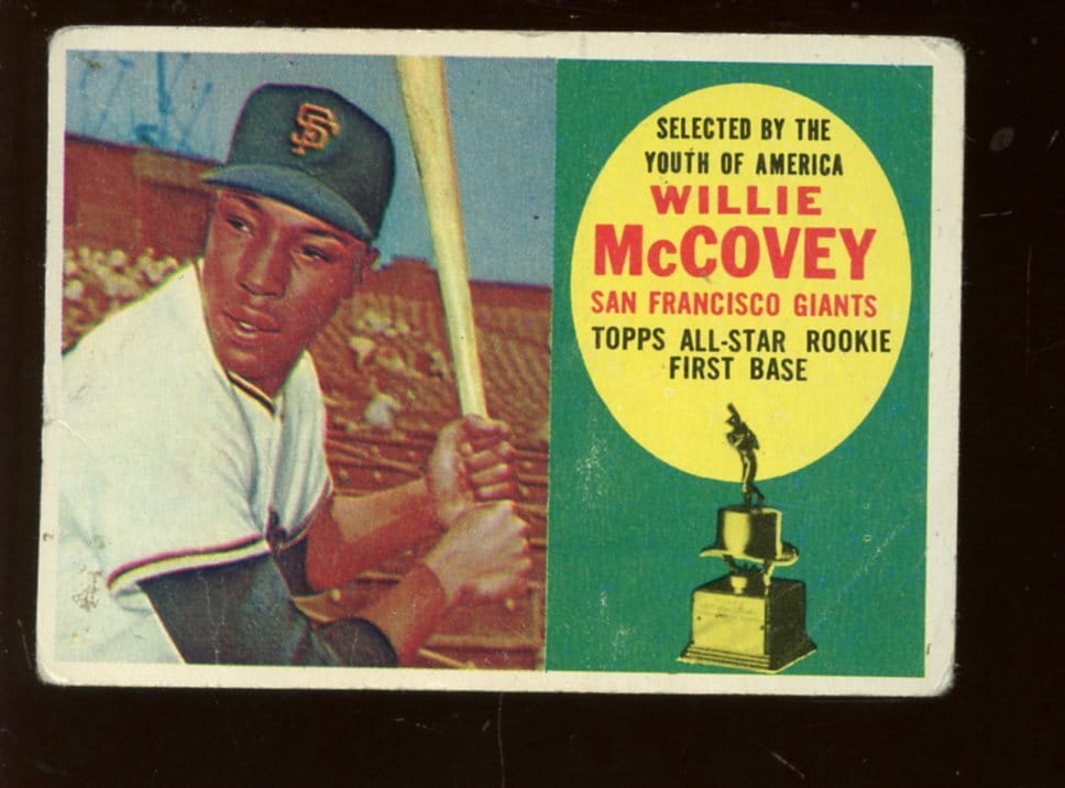 1960 Topps #316: Willie McCovey, Topps All-Star Rookie — the card that followed the 52-game season.